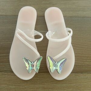 Pink butterfly sandals